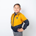 Chamarra Rompevientos Pumas Diseño Oficial en Oro y Azul Infantil