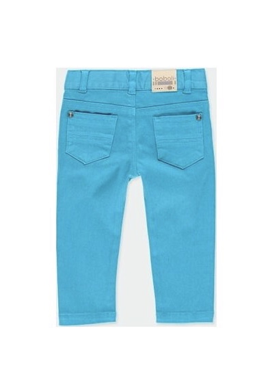 Foto 3 | Pantalón Sarga Niño Azul Turquesa Niño Boboli