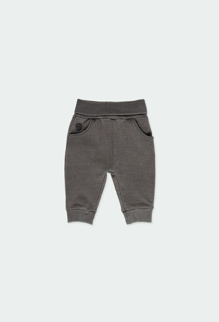 Pantalón Felpa Bebe Gris Boboli $499