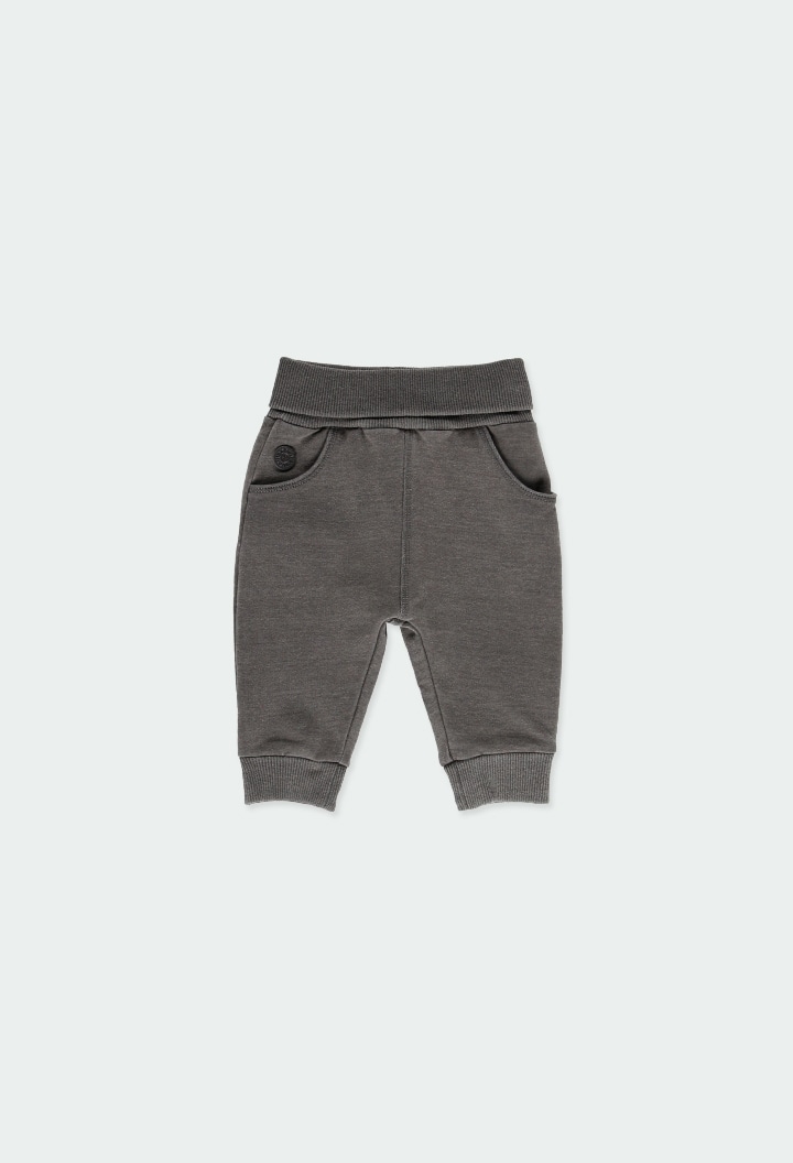 Pantalón Felpa Bebe Gris Boboli