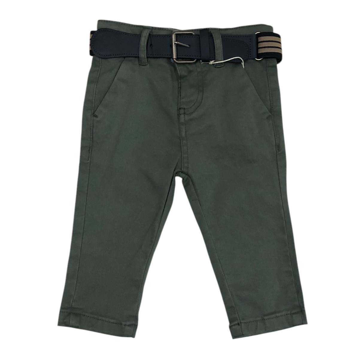 Pantalón Losan con Cinturón Verde Oscuro para Bebé Niño