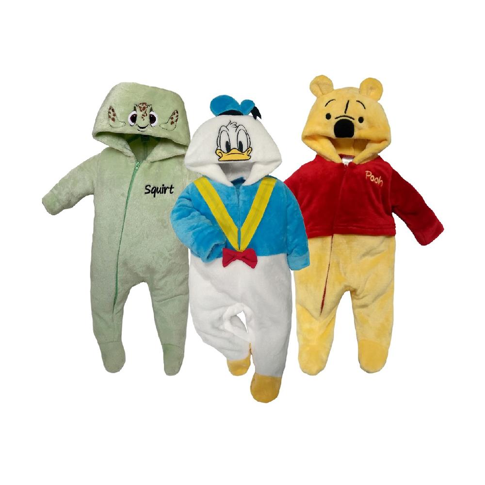 Mamelucos Disney Squirt, Donald y Pooh para Bebé 3 Piezas