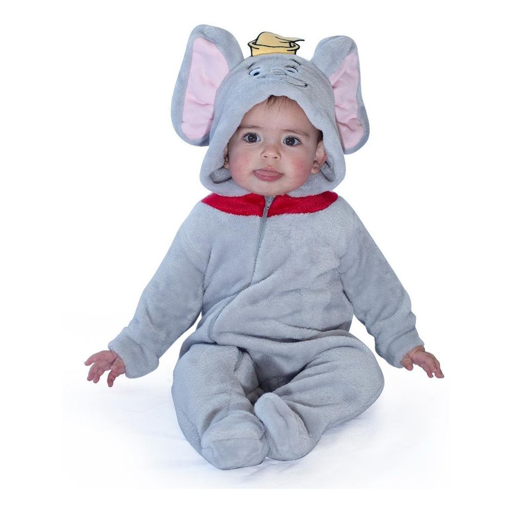 Mameluco Disney 2385-18 Gris Dumbo con Gorro Bordado