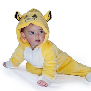 Foto 2 | Mameluco con Gorro Bordado Disney Simba Amarillo para Bebé