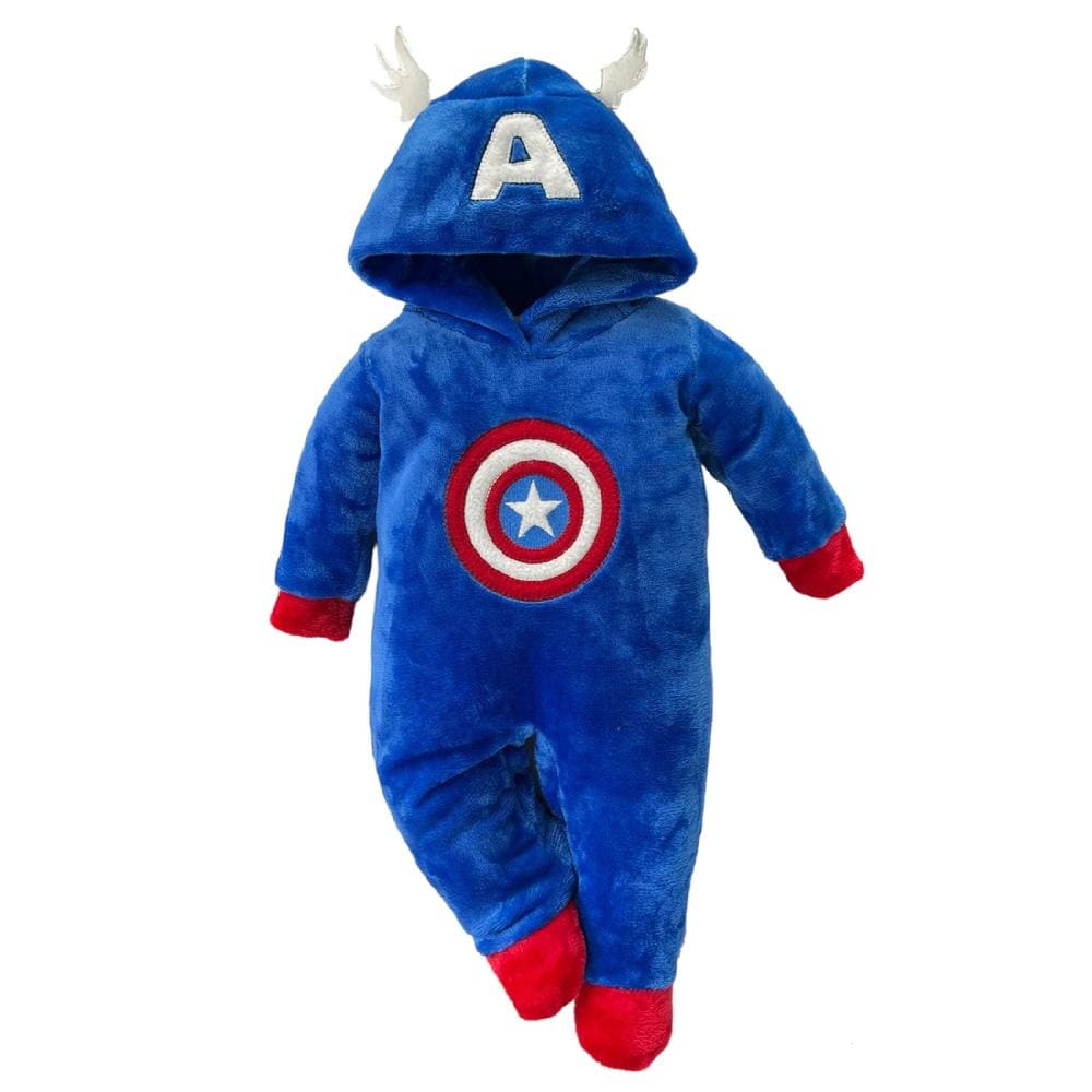 Mameluco Marvel con Gorro Bordado Capitán América color Azul $498