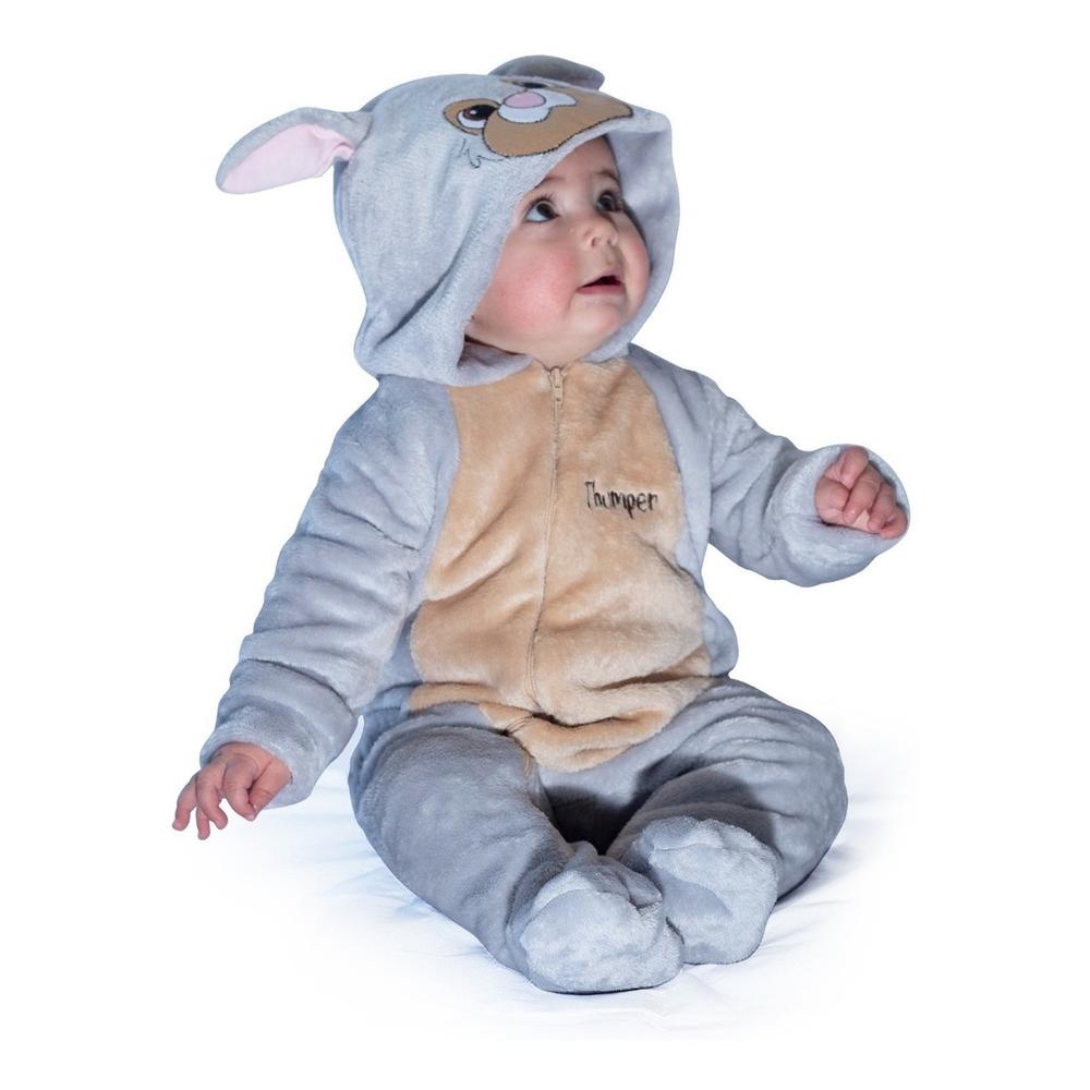 Foto 4 pulgar | Mameluco Disney 2379-18 Gris Thumper con Gorro Estampado