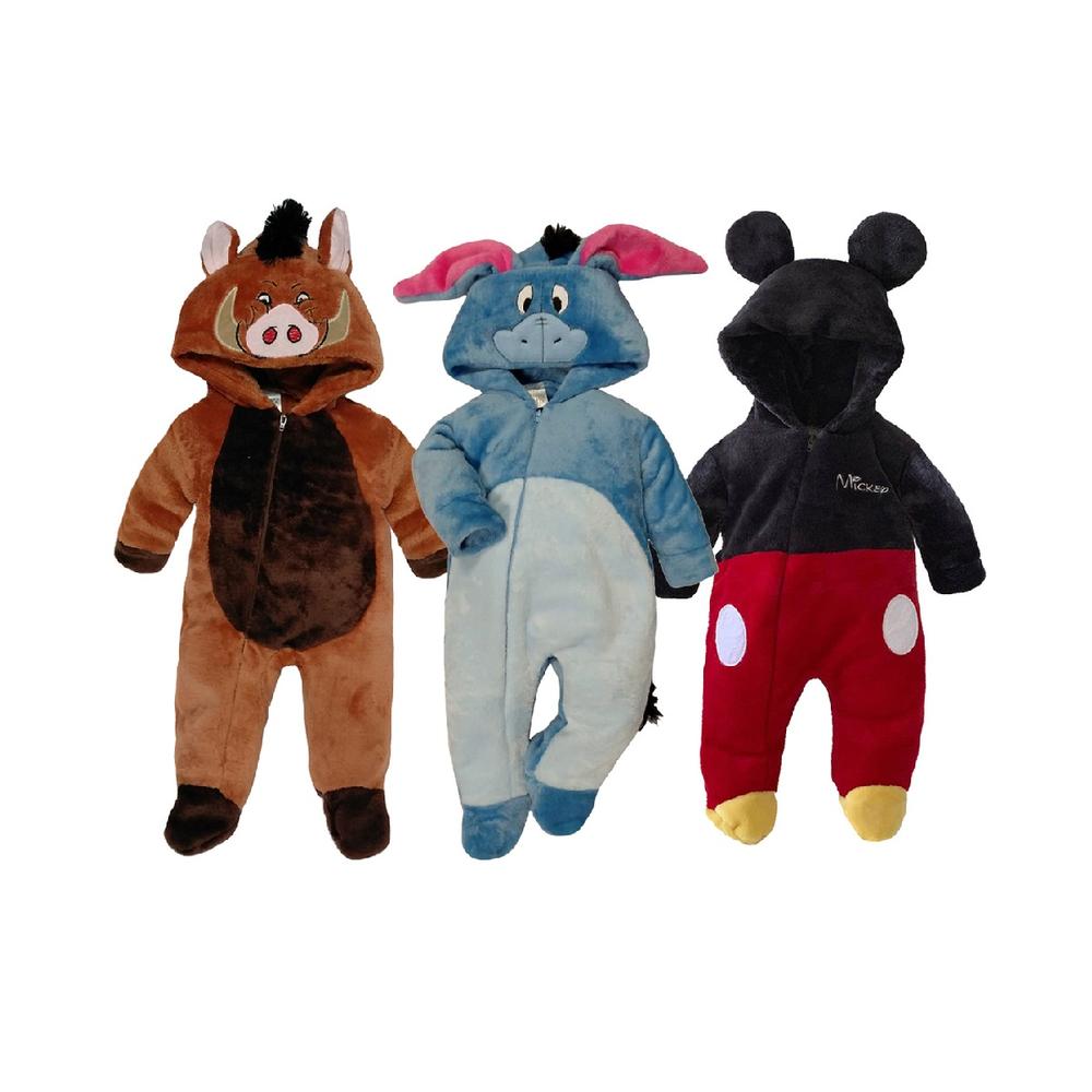 Foto 2 pulgar | Kit 3 Mamelucos Disney Eeyore + Pumba + Mickey