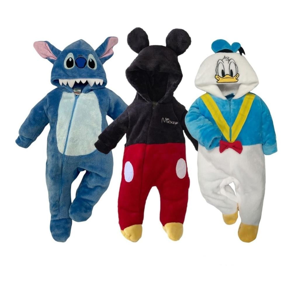 Kit Mamelucos Disney Multicolor Stitch/Mickey/Donald 3 Piezas $1,139