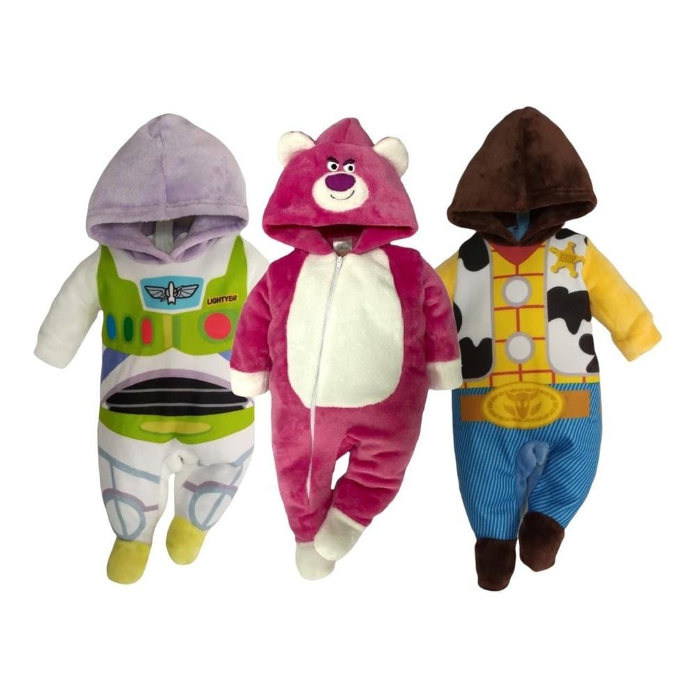 Kit 3 Mamelucos Disney Buzz + Lotso + Woody $1,139