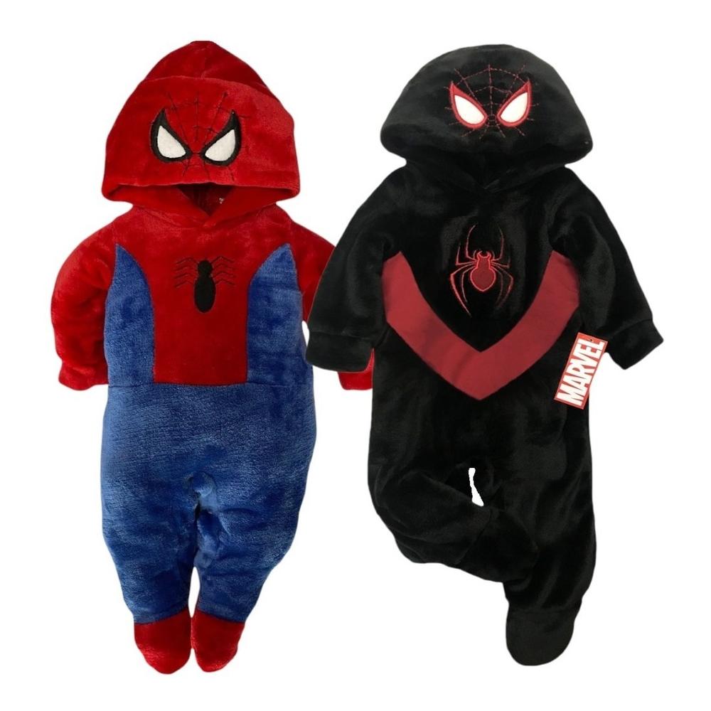 Foto 2 pulgar | Mamelucos Marvel Spiderman y Miles Morales para Bebé 2 Piezas