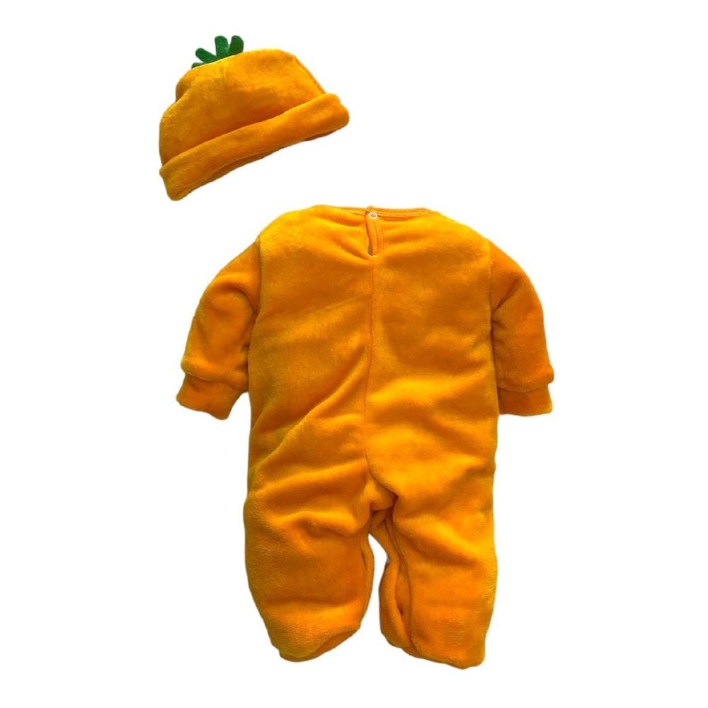 Foto 4 pulgar | Mameluco Baby Kisses 0368-18 Halloween Calabaza Naranja con Gorro