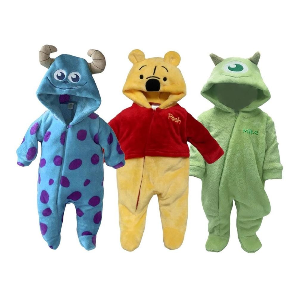 Kit Mamelucos Disney B405-18 Multicolor 3 Piezas Sulley/Pooh/Mike $1,139