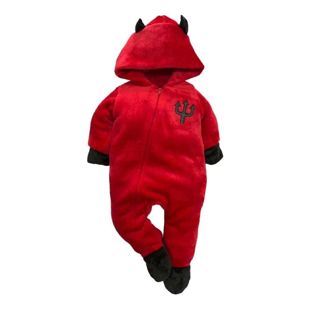 Mameluco Baby Kisses 0366-18 Rojo con Gorro - Halloween Diablito $489