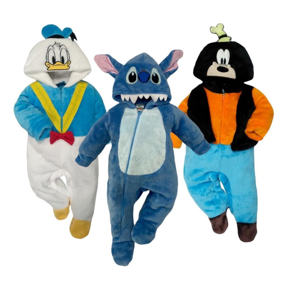 Foto 2 pulgar | Kit 3 Mamelucos Disney Donald/Stich/Goofy