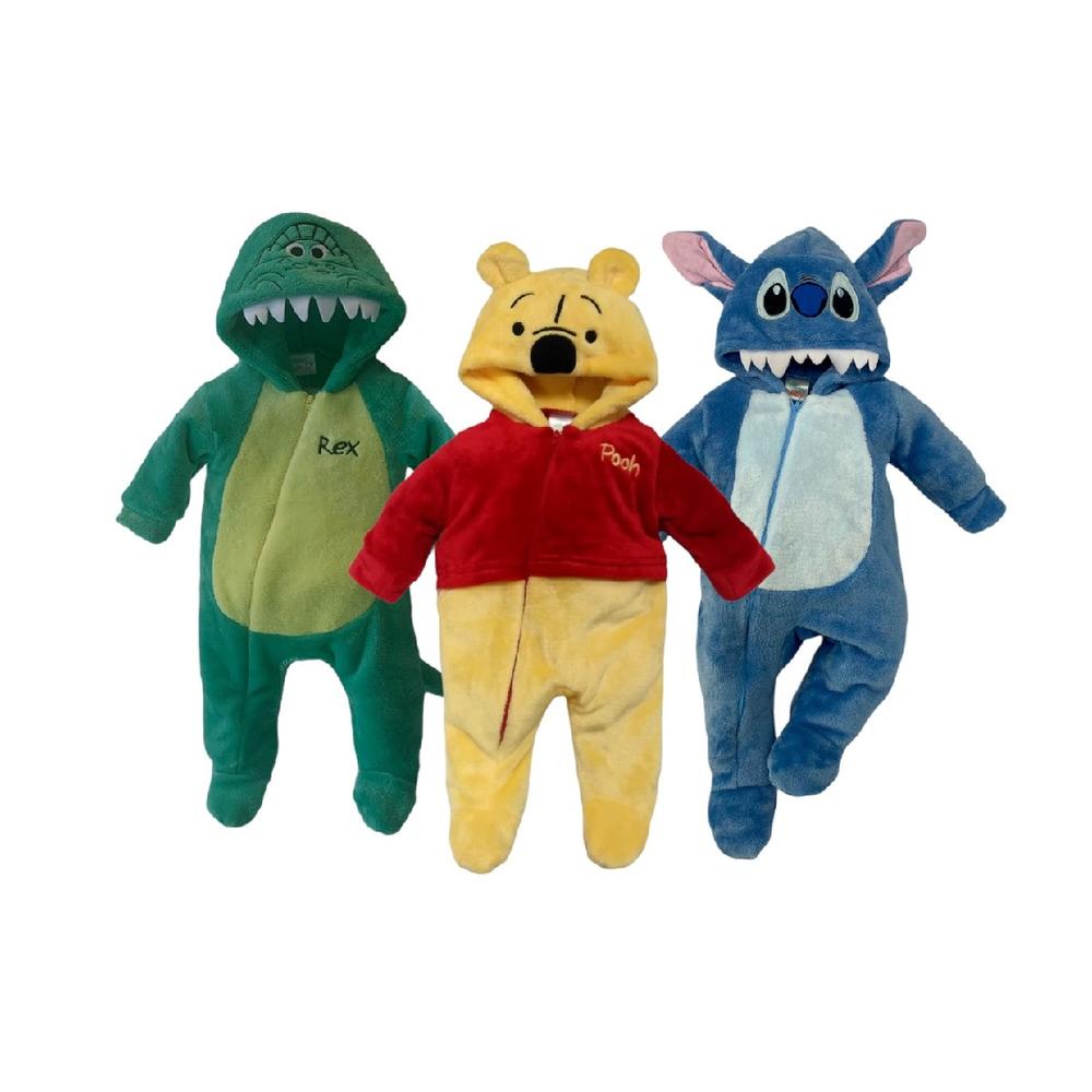 Mamelucos para Bebé Disney Rex, Winnie Pooh, Stitc 3 Piezas