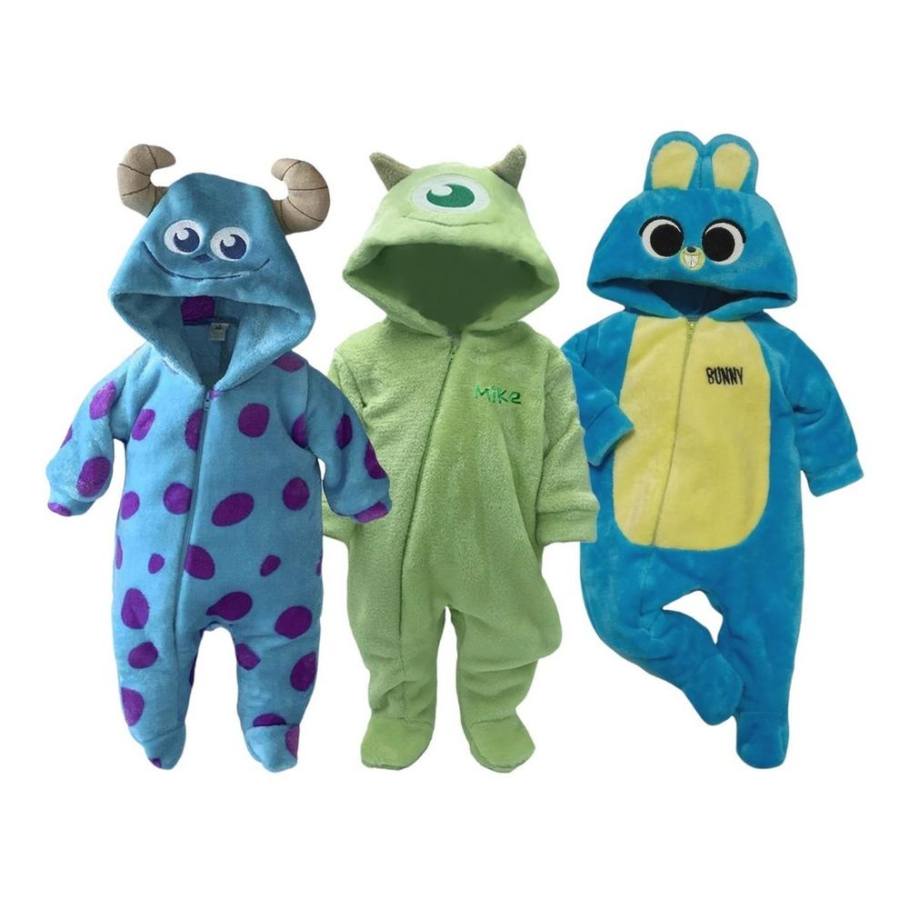 Kit 3 Mamelucos Disney Sulley, Mike y Bunny