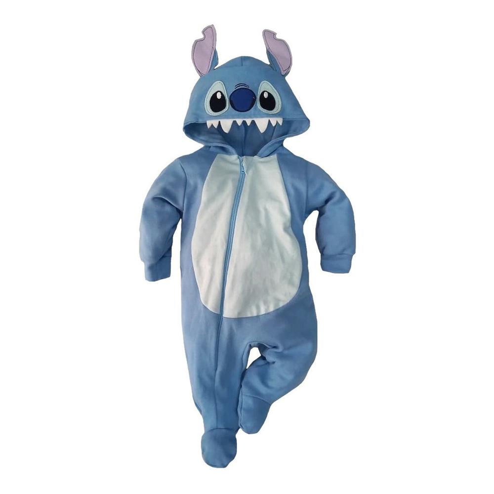 Mameluco de Algodón Disney Stitch con Gorro Bordado color Azul