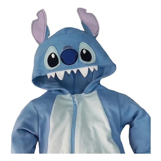 Foto 3 | Mameluco de Algodón Disney Stitch con Gorro Bordado color Azul