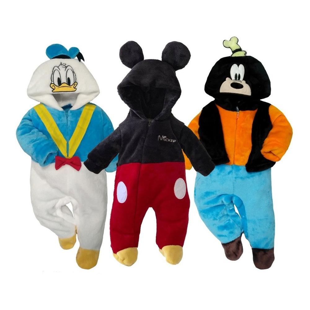 Foto 2 pulgar | Kit 3 Mamelucos Disney Mickey/Goofy/Donald A Precio de 2 Rojo