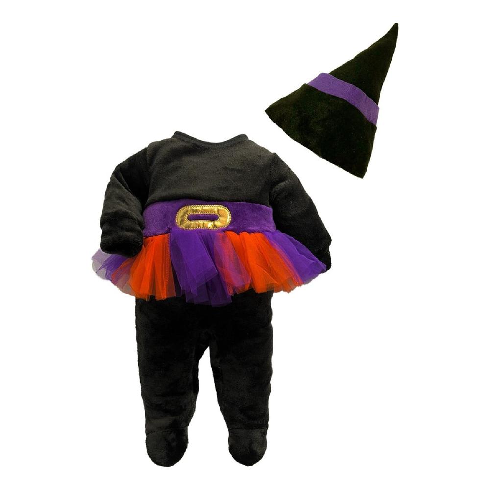 Mameluco Baby Kisses Halloween Púrpura con Gorro Bordado