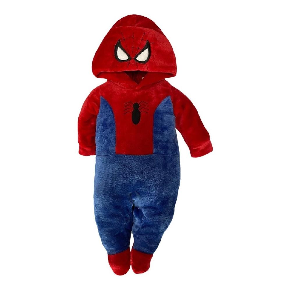 Mameluco Con Gorro Bordado Marvel Spider-man Rojo