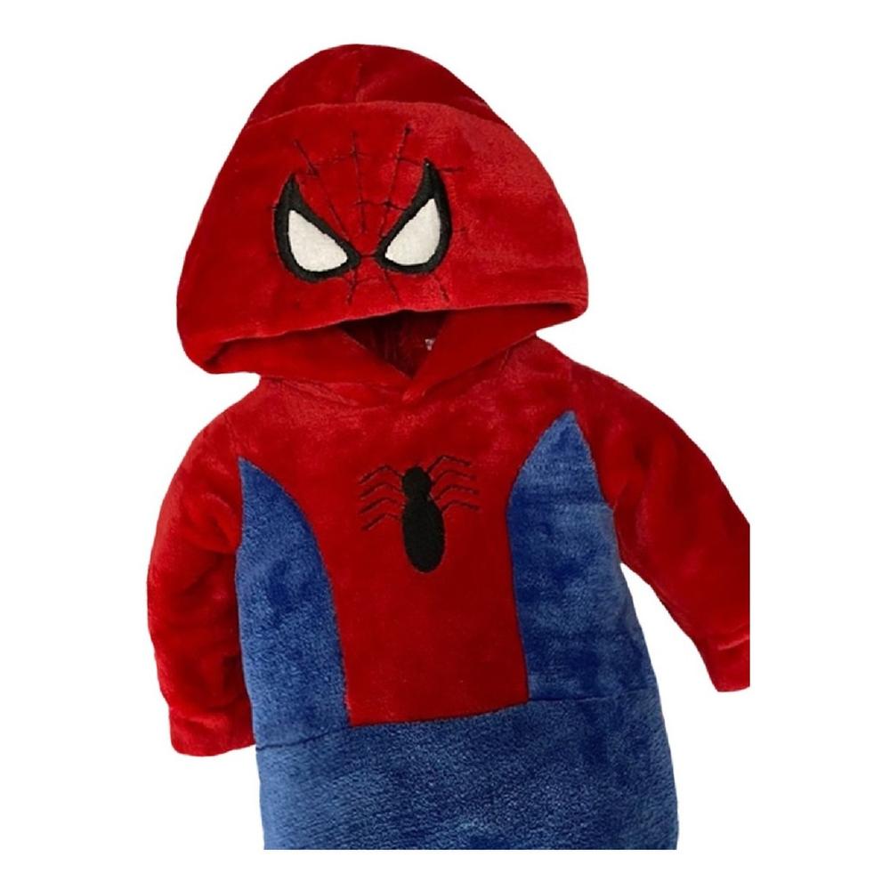 Foto 3 pulgar | Mameluco Con Gorro Bordado Marvel Spider-man Rojo