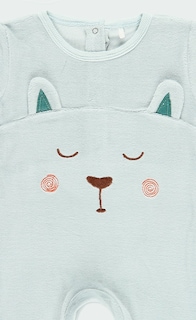 Foto 3 | Mameluco Terciopelo Menta Perrito Bebe Boboli