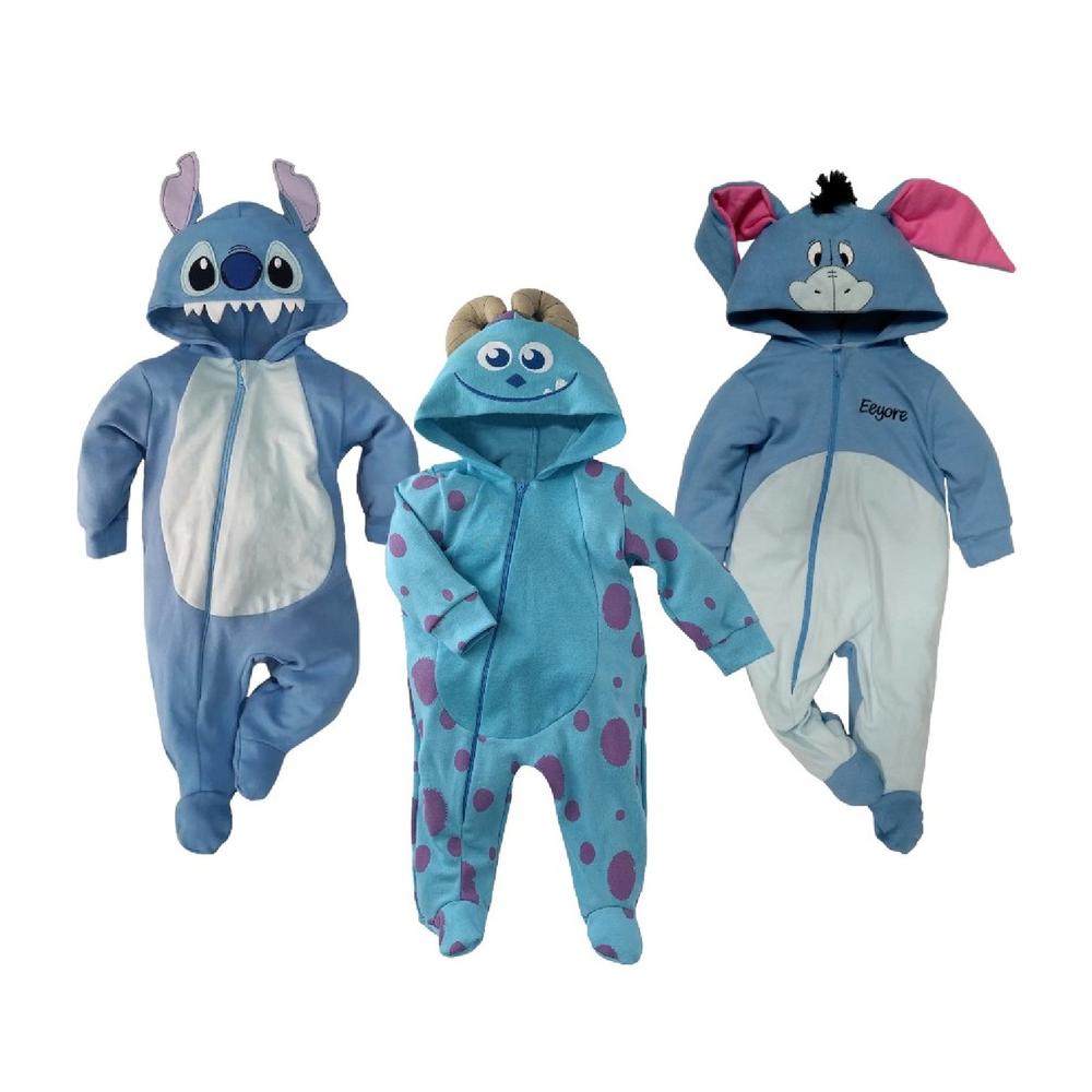 Foto 2 pulgar | Kit 3 Mamelucos Disney Stitch/Sulley/Eeyore Multicolor