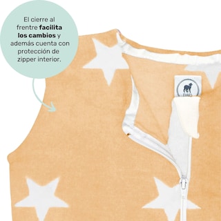 Foto 3 | Nap Saquito Para Dormir Para Bebés Con Abertura Para Pies - Estrellas Peach