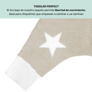 Foto 3 | Nap Saquito Para Dormir Para Bebés Con Abertura Para Pies - Estrellas Beige