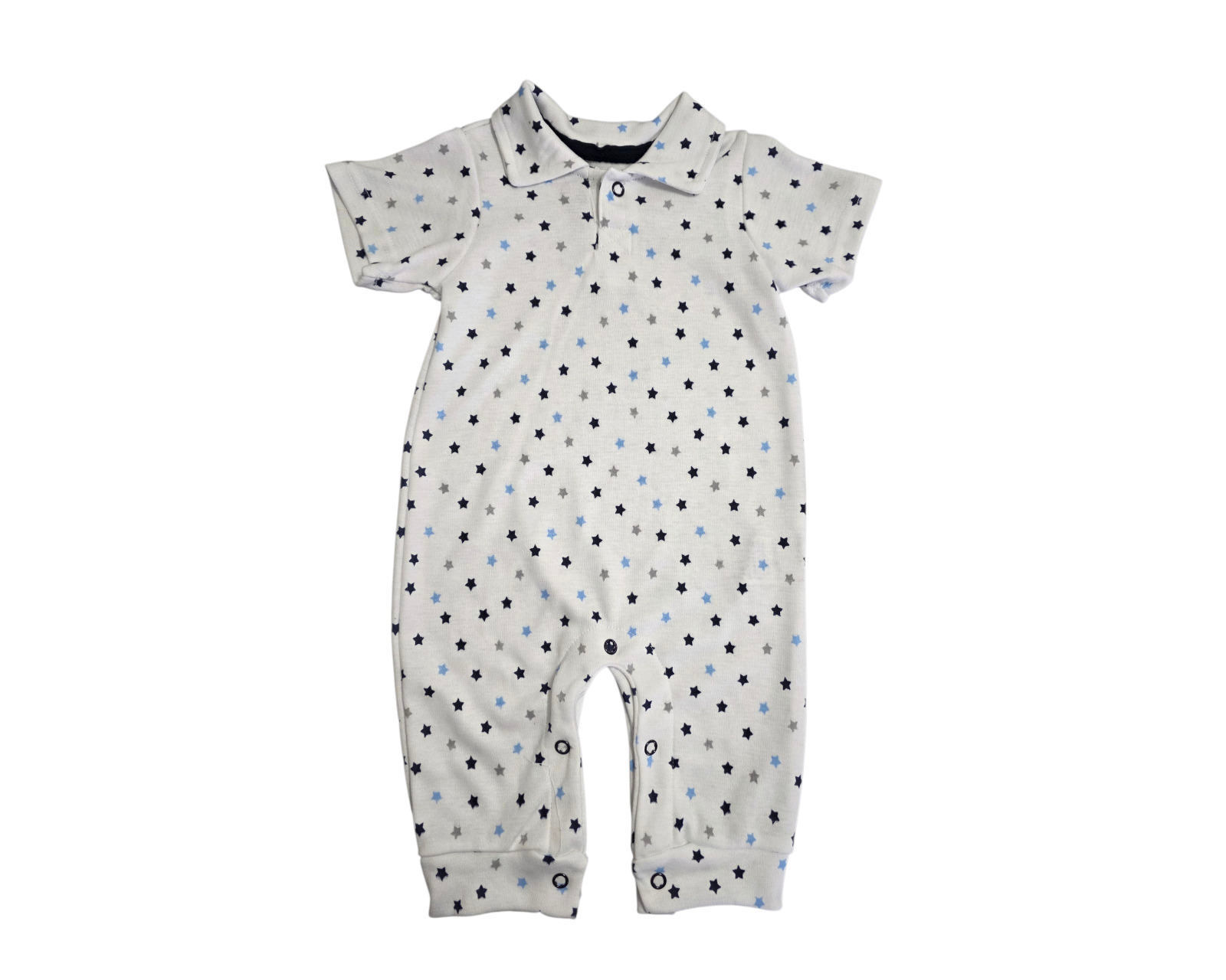 Foto 4 pulgar | Conjunto Para Niño Colate Conejo Lineas Azules Cuello Polo