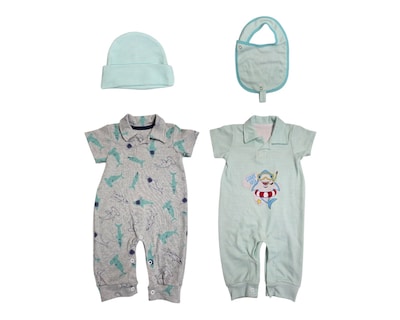 Foto 1 | Conjunto Para Niño Colate Tiburones Verde Cuello Polo