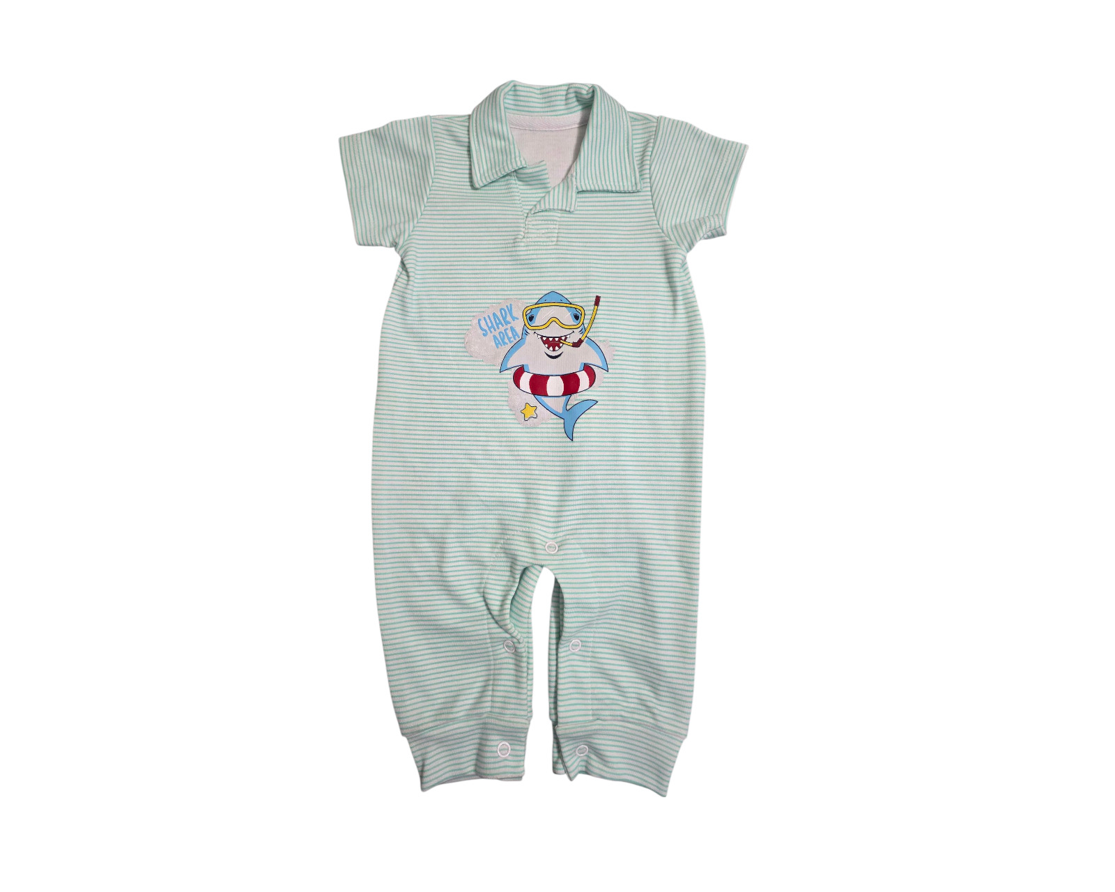 Foto 2 | Conjunto Para Niño Colate Tiburones Verde Cuello Polo
