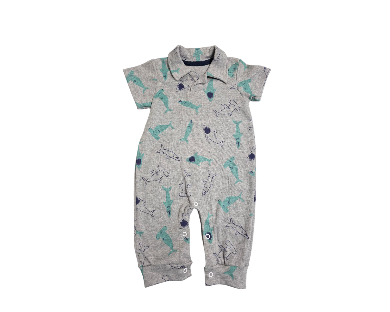 Foto 3 | Conjunto Para Niño Colate Tiburones Verde Cuello Polo