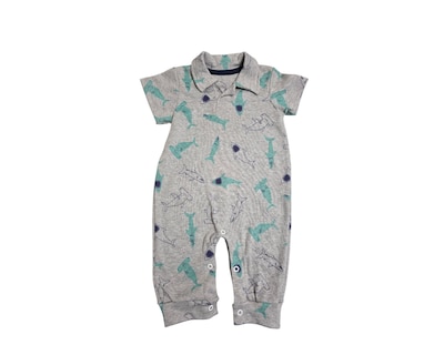 Foto 3 | Conjunto Para Niño Colate Tiburones Verde Cuello Polo