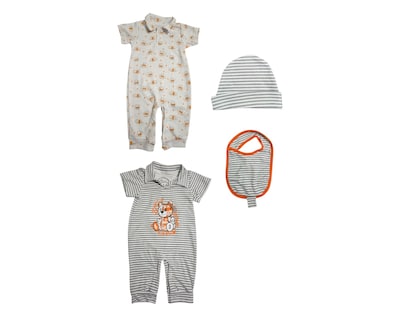 Foto 1 | Conjunto Para Niño Colate Oso Grafiti Gris Cuello Polo