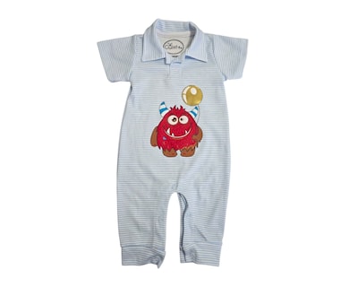 Foto 2 | Conjunto Para Niño Colate Monstruos Azul Cuello Polo