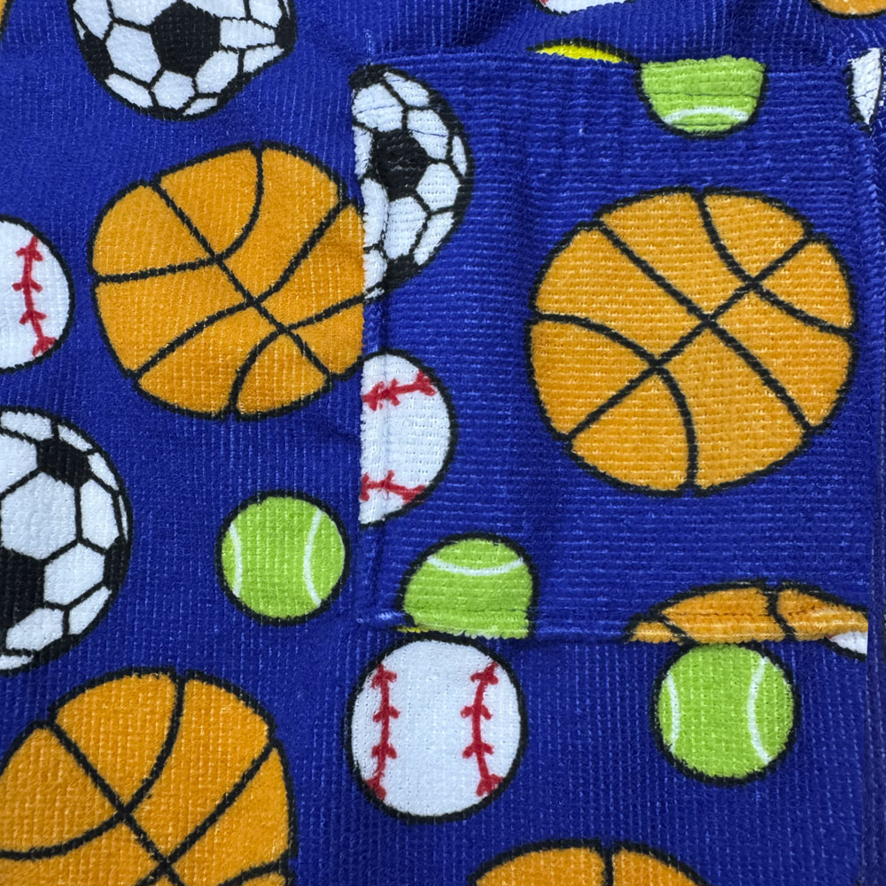 Foto 5 | Bata De Baño Infantil Con Gorro Azul Futbol 4-6
