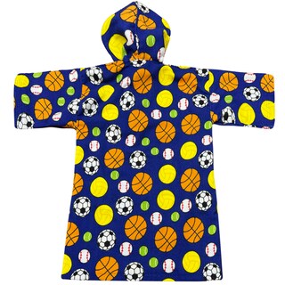 Foto 3 | Bata De Baño Infantil Con Gorro Azul Futbol 6-8