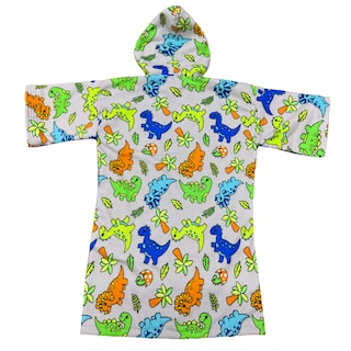 Foto 3 | Bata De Baño Infantil Con Gorro Gris Dinosaurio 6-8