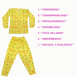 Foto 5 | Pijama 2 Piezas 4-5 Años %100 Algodón Ecobaby Original