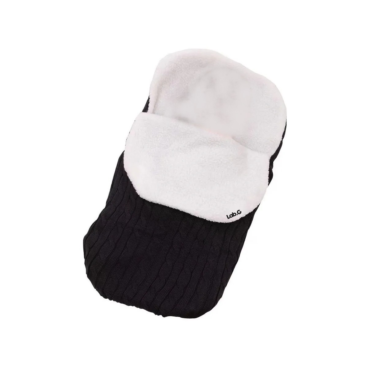 Saco De Dormir Esponjoso De Punto Para Bebé Suave Lab.g Negro