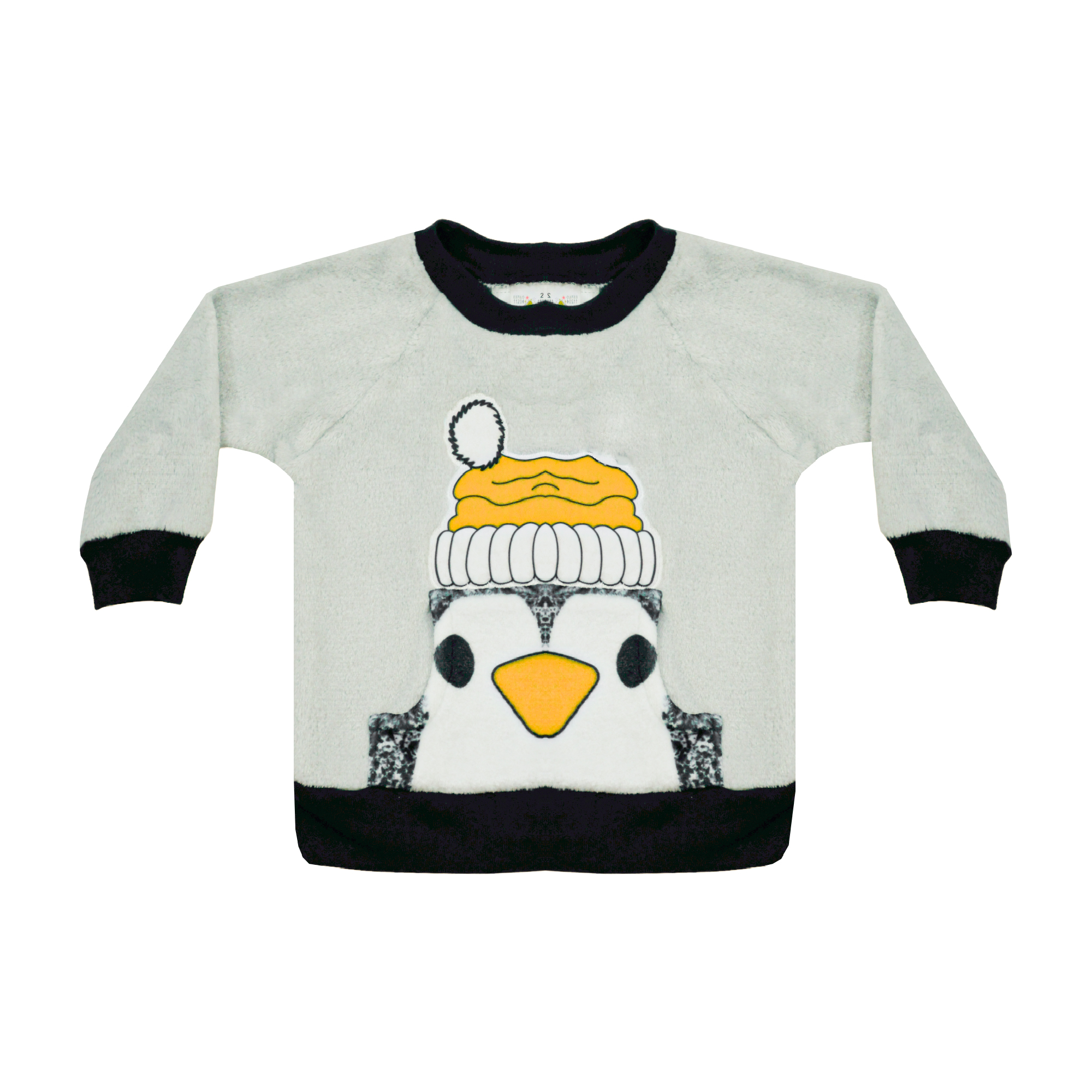 Foto 3 pulgar | Conjunto De Pants Y Sudadera Pingüino Gris Para Bebé