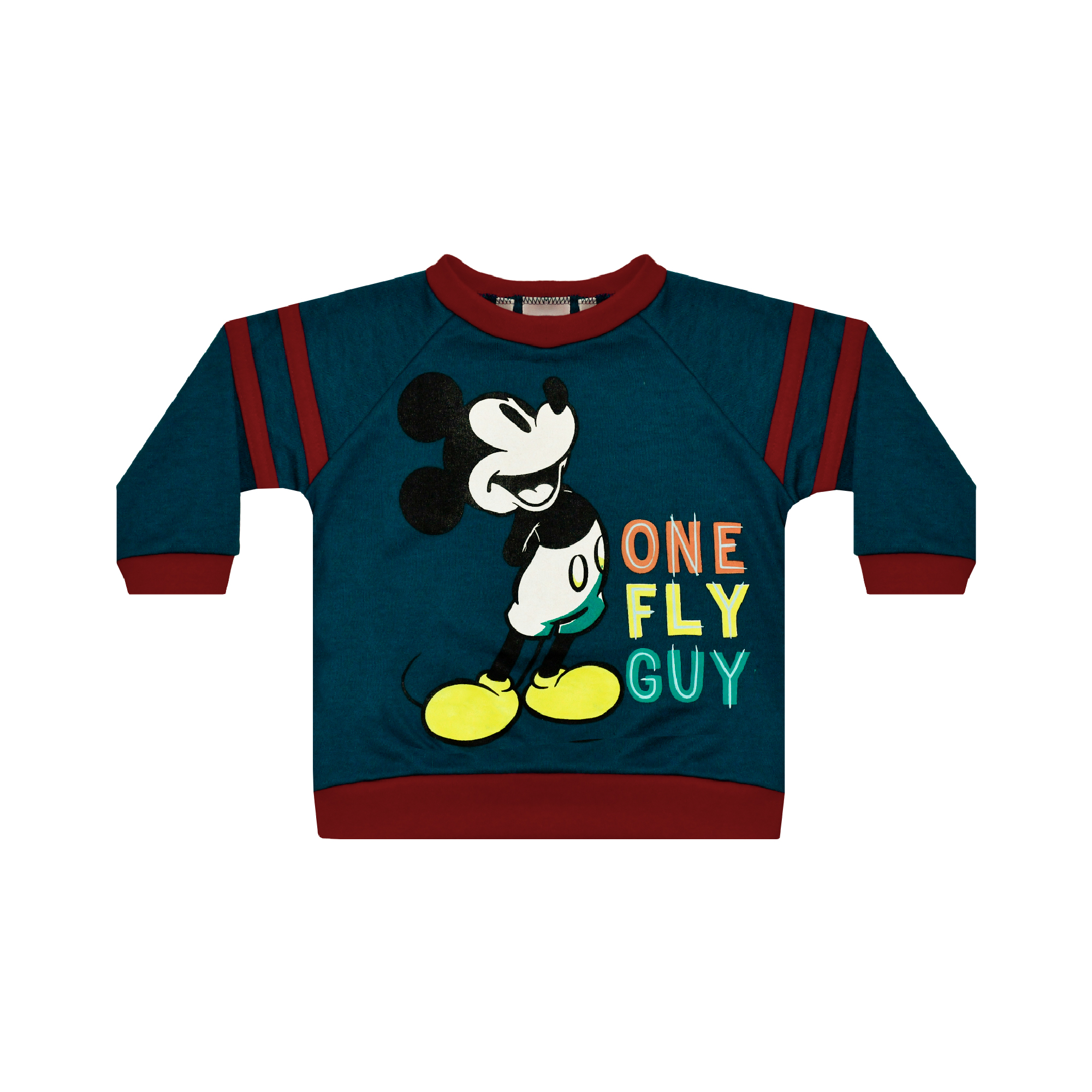 Foto 3 pulgar | Conjunto Bebe Niño Azul Y Rojo Mickey Mouse Disney Only Fly Guy