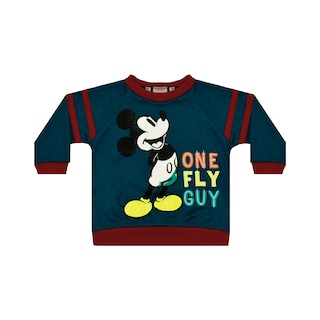 Foto 2 | Conjunto Bebe Niño Azul Y Rojo Mickey Mouse Disney Only Fly Guy