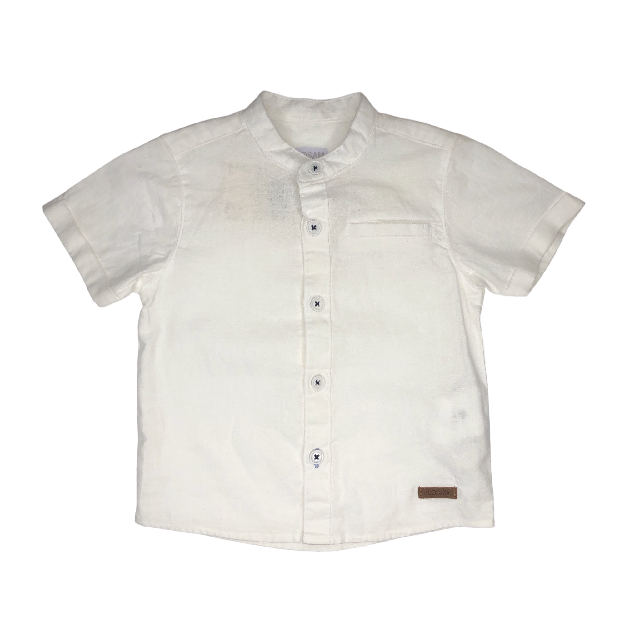 Camisa Manga Corta Losan color Blanco para Niño