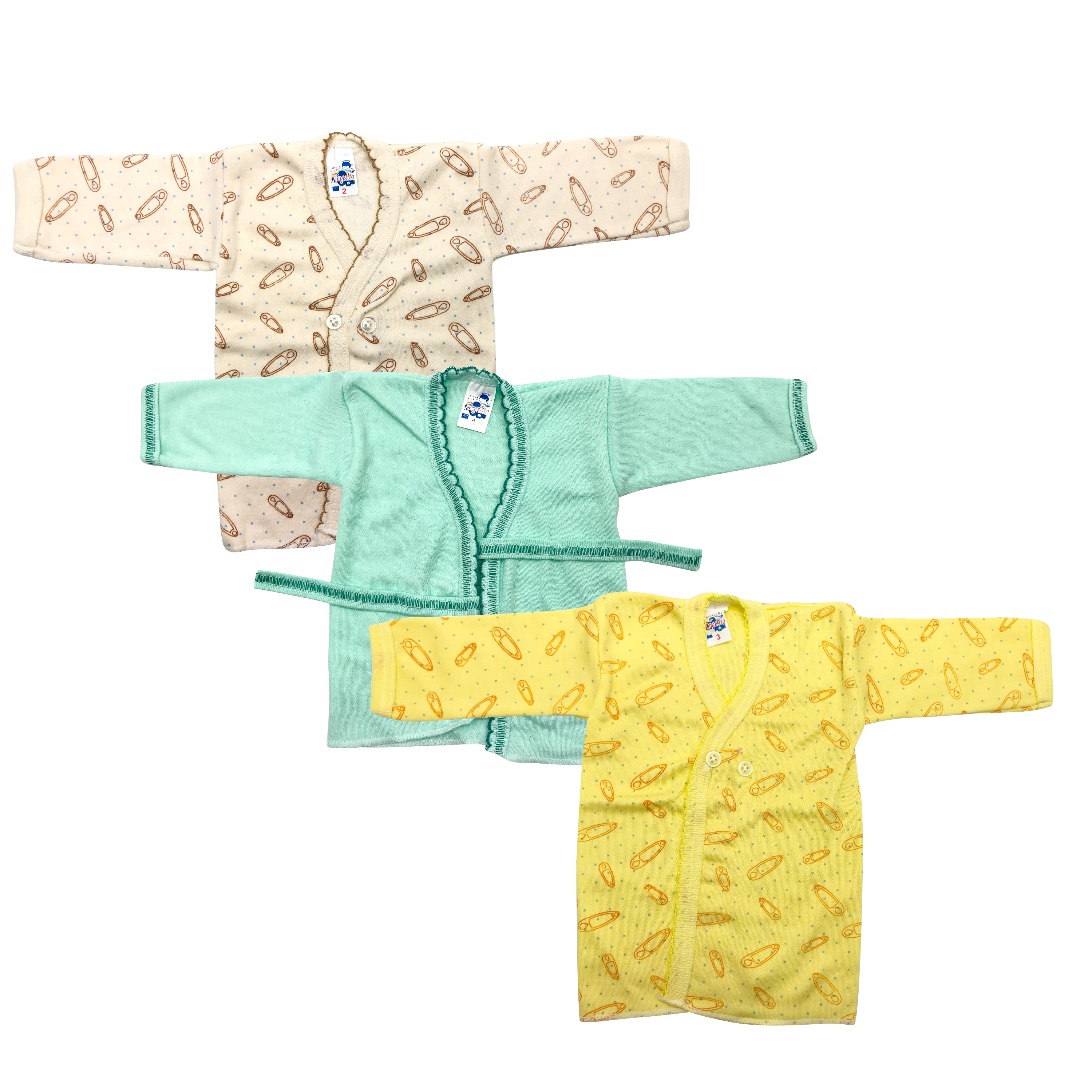 Camisa Para Bebé Manga Larga Algodón Pack 3 Ecobaby Original $499