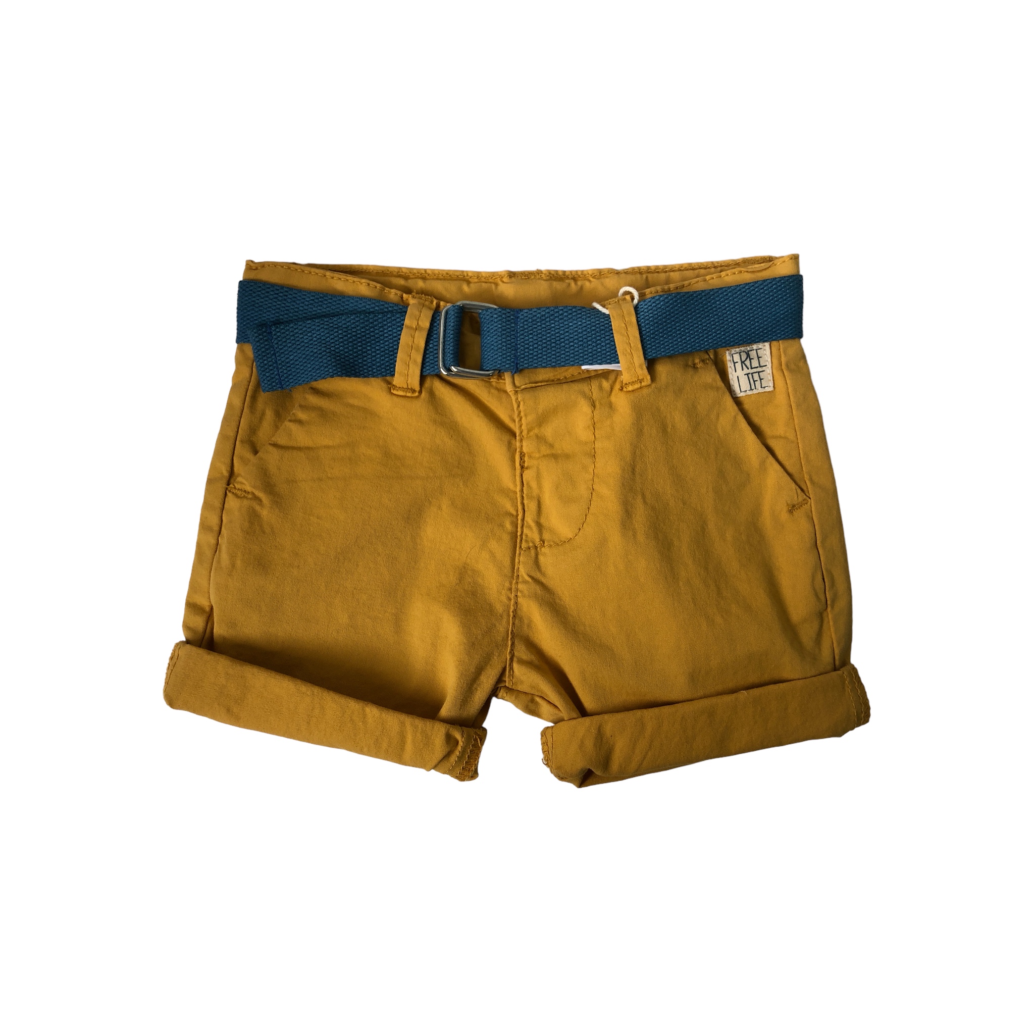 Short con Cinturón Losan 217-9001AL color Amarillo Free Life para Bebé Niño