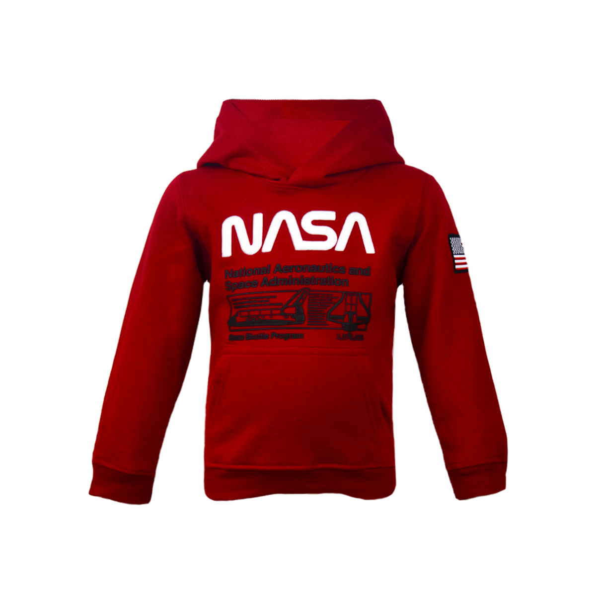 Foto 2 pulgar | Sudadera Nasa color Rojo para Bebé Niño