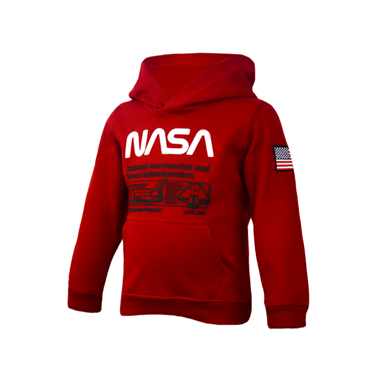 Foto 4 pulgar | Sudadera Nasa color Rojo para Bebé Niño